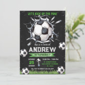 パーソナルサッカー誕生日招待状 招待状 (スタンド正面)