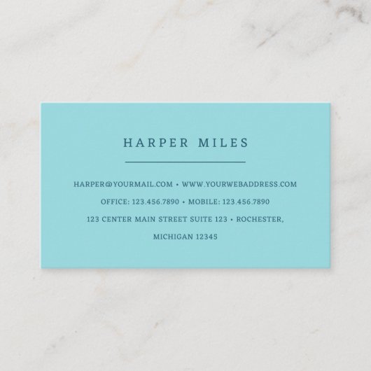 パーソナルシェフかわいいクッキーシェフ 名刺 (正面)