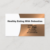 パーソナルシェフつや消し銅カスタム写真QRコード 名刺 (裏面)