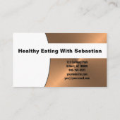 パーソナルシェフつや消し銅カスタム写真QRコード 名刺 (裏面)