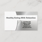 パーソナルシェフつや消し鋼カスタムの写真QRコード 名刺 (裏面)