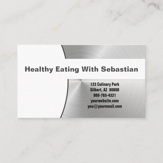 パーソナルシェフつや消し鋼カスタムの写真QRコード 名刺 (裏面)