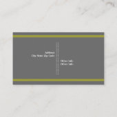 パーソナルシェフのミニマリストグレー、ホワイト、オリーブ 名刺 (裏面)