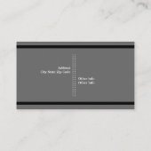 パーソナルシェフのミニマリストグレー、ホワイト、ブラック 名刺 (裏面)