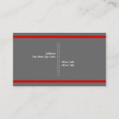 パーソナルシェフのミニマリストグレー、白、赤 名刺 (裏面)