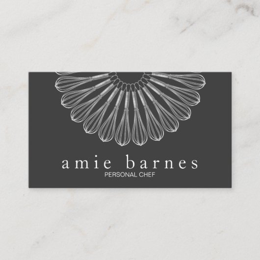 パーソナルシェフウィスクロゴブラックケータリング 名刺 (正面)