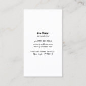 パーソナルシェフウッドスプーンホームスタイルケータリング 名刺 (裏面)