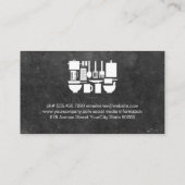 パーソナルシェフウッドパネル石板金ゴールドスパッタ 名刺 (裏面)