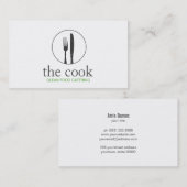 パーソナルシェフエレガントケータリングシンプルモダン 名刺 (正面/裏面)