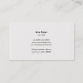 パーソナルシェフエレガントケータリングフォーク&ナイフブラック 名刺 (裏面)