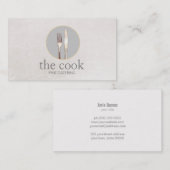 パーソナルシェフエレガントケータリング刃物大理石ルック 名刺 (正面/裏面)