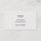 パーソナルシェフエレガントケータリング金ゴールドフォーク&ナイフ 名刺 (裏面)