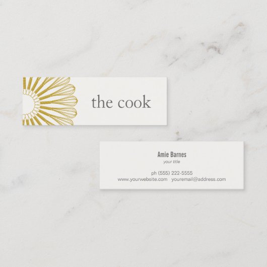 パーソナルシェフケータリングウィスクモダンケータリング スキニー名刺 (正面/裏面)