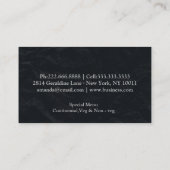 パーソナルシェフケータリングキッチンシルバー器具 名刺 (裏面)