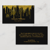 パーソナルシェフケータリングキッチン用品金ゴールド点滴 名刺 (正面/裏面)