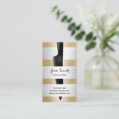 パーソナルシェフケータリングブラックナイフ金ゴールドシルバー 名刺 (スタンド正面)