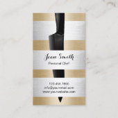 パーソナルシェフケータリングブラックナイフ金ゴールドシルバー 名刺 (正面)