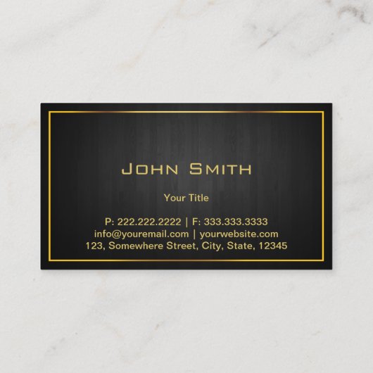 パーソナルシェフケータリングレストランウッドバックグラウンド 名刺 (裏面)