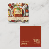 パーソナルシェフスーシェフレストラン スクエア名刺 (正面/裏面)