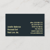 パーソナルシェフスーシェフレストラン 名刺 (裏面)