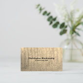 パーソナルシェフタンスネークスキンテクスチャカスタム 名刺 (スタンド正面)