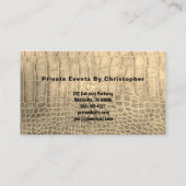 パーソナルシェフタンスネークスキンテクスチャカスタム 名刺 (裏面)