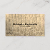 パーソナルシェフタンスネークスキンテクスチャカスタム 名刺 (正面)