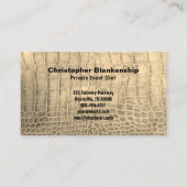 パーソナルシェフタンスネークスキンテクスチャQRコード 名刺 (正面)