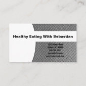 パーソナルシェフダイヤモンドプレートカスタム写真 名刺 (裏面)