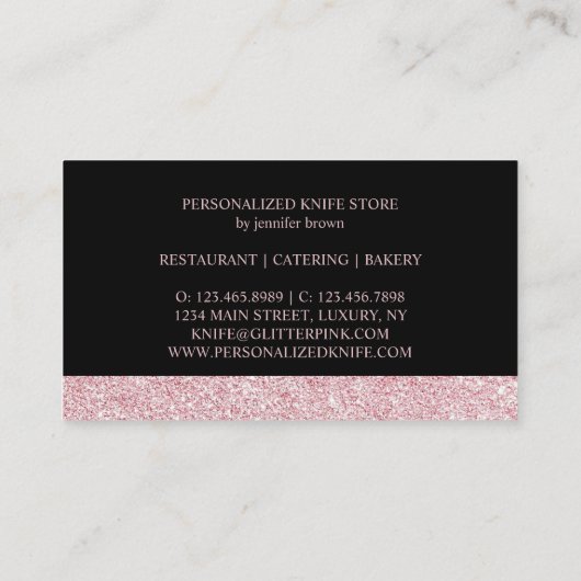 パーソナルシェフナイフの種類 名刺 (裏面)