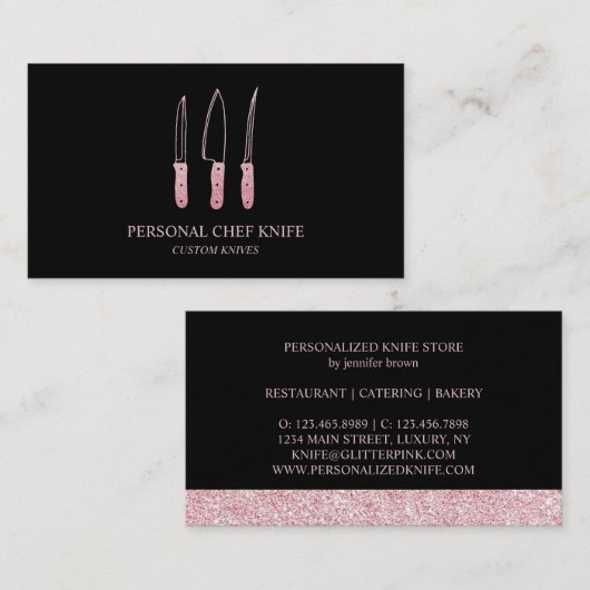 パーソナルシェフナイフの種類 名刺 (正面/裏面)