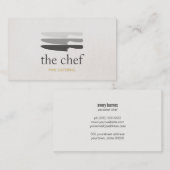 パーソナルシェフナイフシンプルケータリングモダンと 名刺 (正面/裏面)