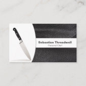 パーソナルシェフナイフブラックレザーカスタム写真 名刺 (正面)