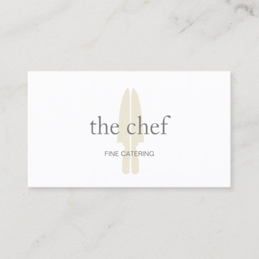 パーソナルシェフナイフロゴ料理ケータリング 名刺 (正面)