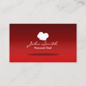 パーソナルシェフパティシシェフバックリープレーンレッド 名刺 (正面)