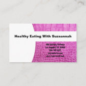 パーソナルシェフピンクレザーカスタム写真 名刺 (裏面)