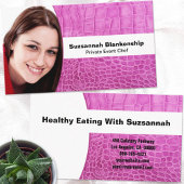 パーソナルシェフピンクレザーカスタム写真 名刺