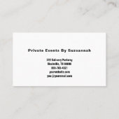 パーソナルシェフピンクレザーミニマリストカスタム 名刺 (裏面)