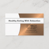 パーソナルシェフフェイクブラシ銅製カスタム写真 名刺 (裏面)