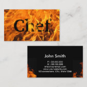 パーソナルシェフフレーミングファイアタイポグラフィ 名刺 (正面/裏面)