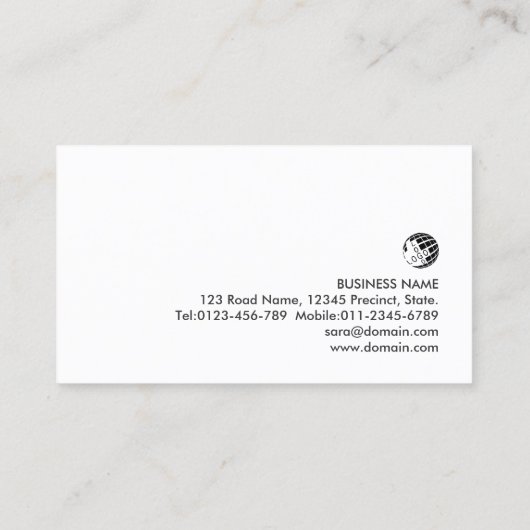 パーソナルシェフフード飲料スキルケーキテクスチャー部 名刺 (裏面)