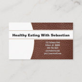 パーソナルシェフブラウンレザーカスタム写真 名刺 (裏面)