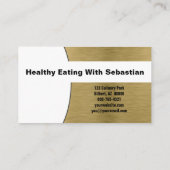 パーソナルシェフブラシ真鍮カスタム写真QRコード 名刺 (裏面)