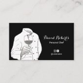 パーソナルシェフプロフェッショナルブラック&ホワイトケータリング 名刺 (正面)