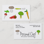 パーソナルシェフベギー野菜フード調理師アート 名刺 (正面/裏面)