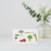 パーソナルシェフベギー野菜フード調理師アート 名刺 (スタンド正面)