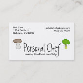 パーソナルシェフベギー野菜フード調理師アート 名刺 (裏面)