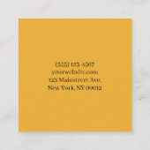 パーソナルシェフベジタブルデザイン スクエア名刺 (裏面)