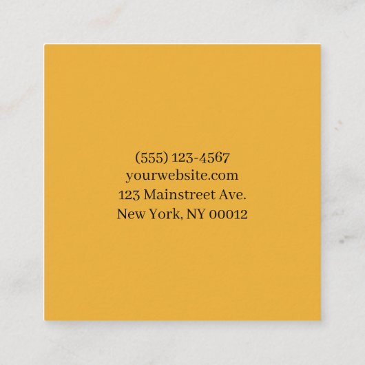 パーソナルシェフベジタブルデザイン スクエア名刺 (裏面)