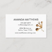 パーソナルシェフペストリ転がケータリングのピ葉ンズ 名刺 (裏面)